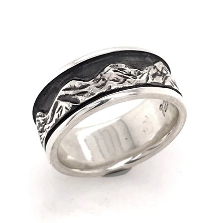 Bluestone Jewelry, Sterling Silver Tahoe Truckee Mountain Ring