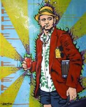 Bill Murray Hunter S Thompson Canvas Print Benko Art Gallery