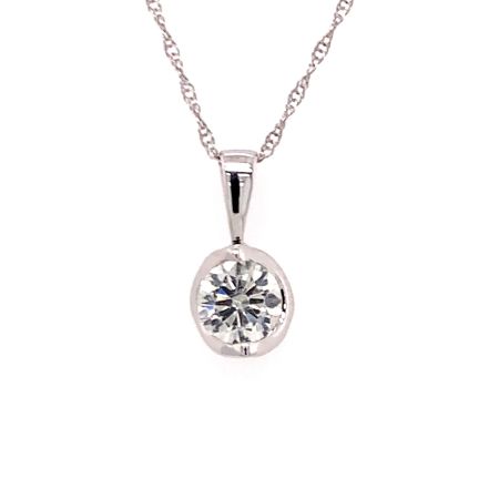 Bluestone Jewelry, 14kt White Gold Half Moon Diamond Pendant