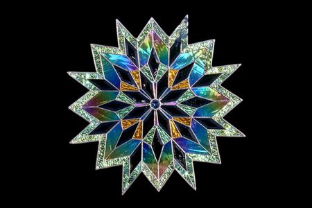 Stained buying Glass Snow Flake