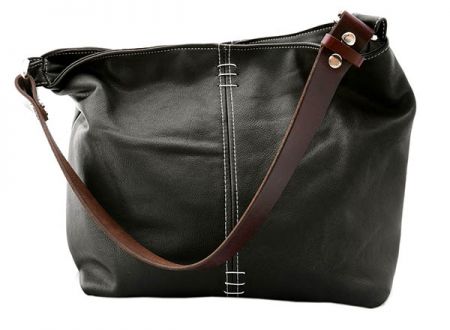 Riverside Art Studios, Small Cinder Leather Shoulder Bag