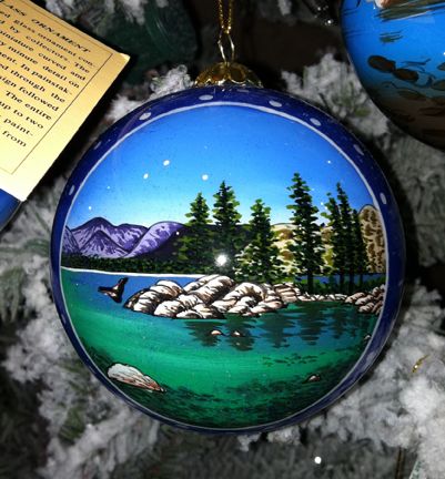 The Robin's Nest Lake Tahoe, Glass Tahoe Ornaments
