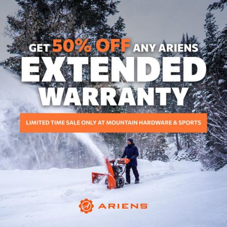 Mountain Hardware & Sports, 50% Off Ariens Extended Warranty