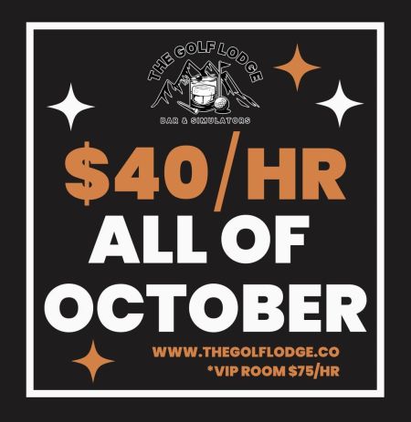Golf Lodge Bar & Simulators, $40/Hour Indoor Golf