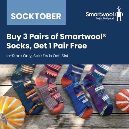 Mountain Hardware & Sports, Socktober: Buy 3, Get 1 Free
