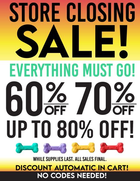 Wild & Ruff, Store Closing Sale: Up to 80% Off (Everything Must Go!)