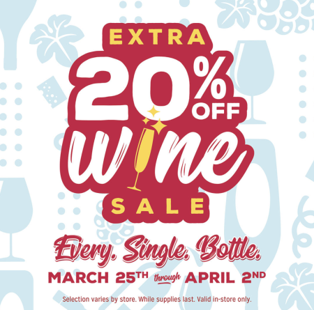 Grocery Outlet Bargain Market, Extra 20% Off Wine