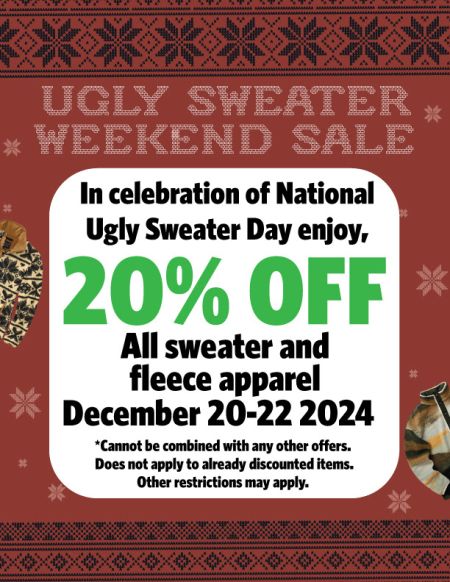 Mountain Hardware & Sports, Ugly Sweater Weekend Sale