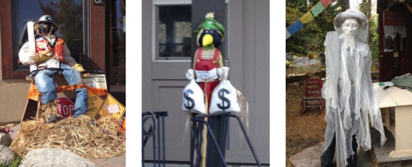 tahoe city scarecrows on