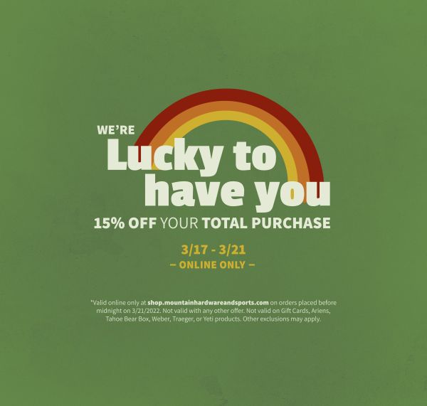 St. Patrick's Day Sale | Mountain Hardware & Sports | Lake ...