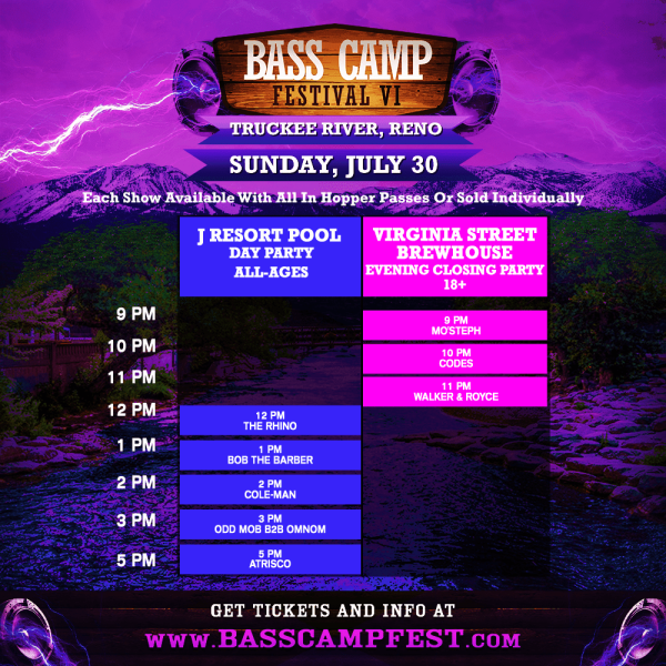 Bass Camp Festival VI Closing Parties Bass Camp Festival Lake Tahoe Events
