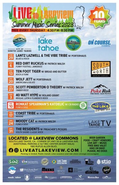 Live at Lakeview Summer Music Series South Lake Tahoe Events Lake