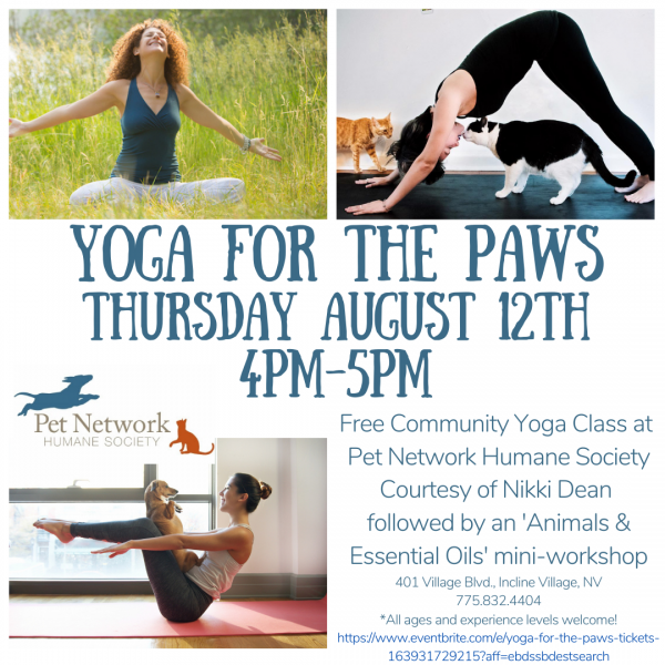 Yoga for the Paws! Free Yoga Class, Pet Network Humane Society