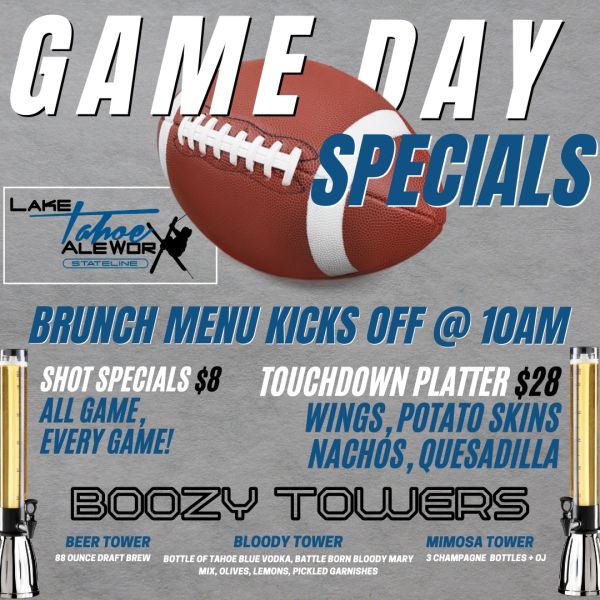 Game day specials! 