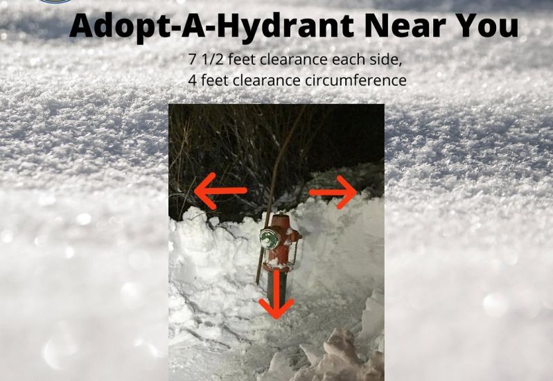 photo of a fire hydrant in deep snow 