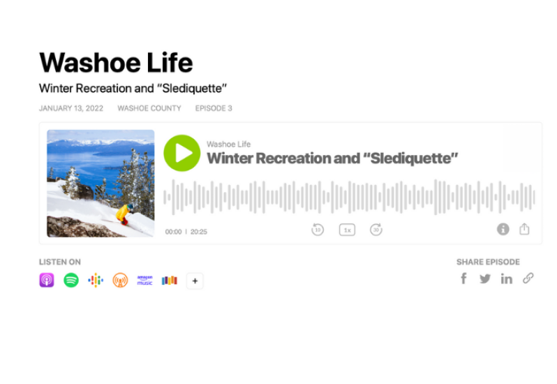 Washoe Life Podcast Screen Shot