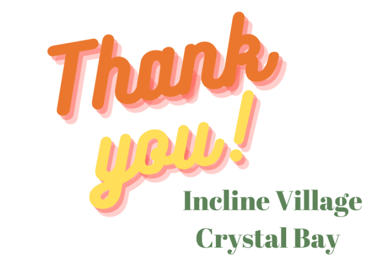 Graphic says thank you incline village crystal bay